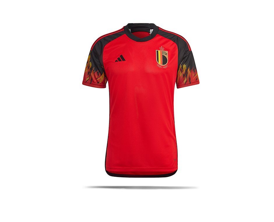 adidas Belgien Trikot Home WM 2022 Rot Schwarz (HD9412)