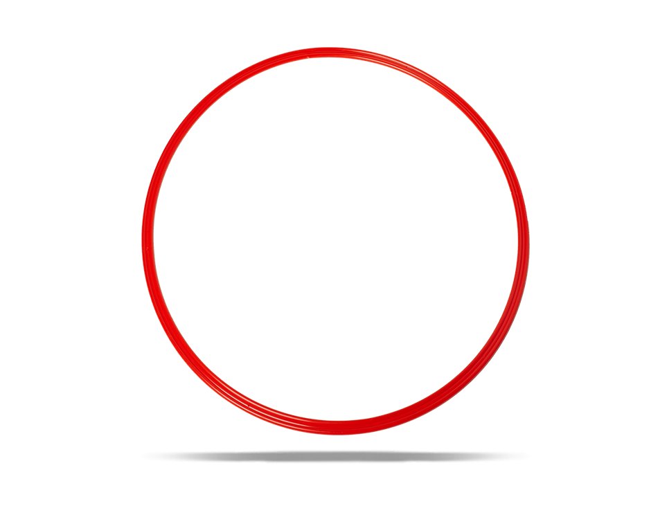 CAWILA Koordinationsring | Trainingsringe Fußball | Durchmesser 70cm | Rot