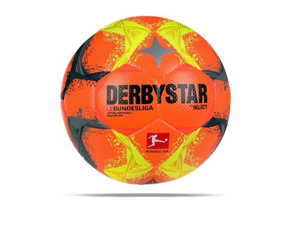 DERBYSTAR Bundesliga Brillant APS High Visible v22 Spielball 2022/2023 Orange F022