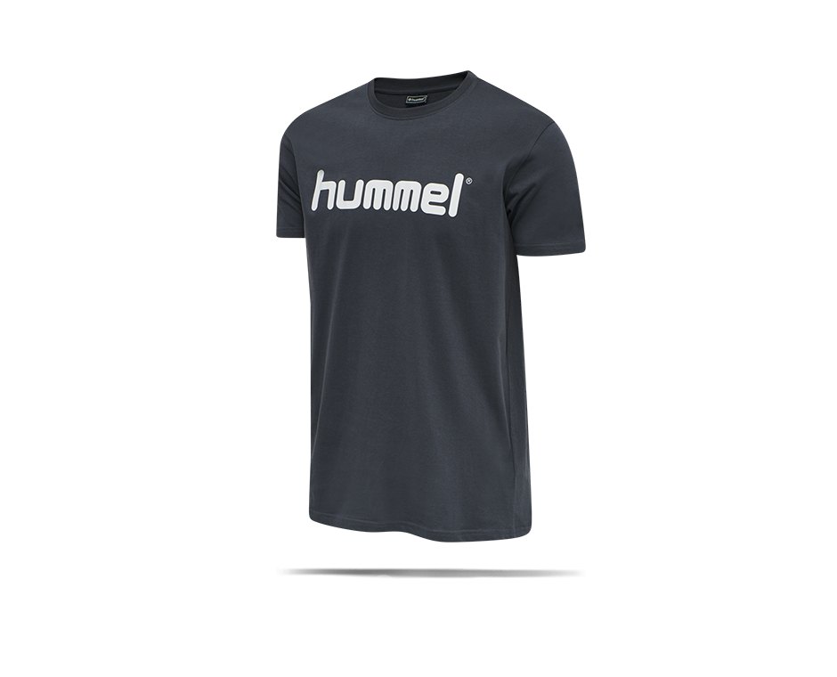HUMMEL Cotton T-Shirt Logo Grau F8571