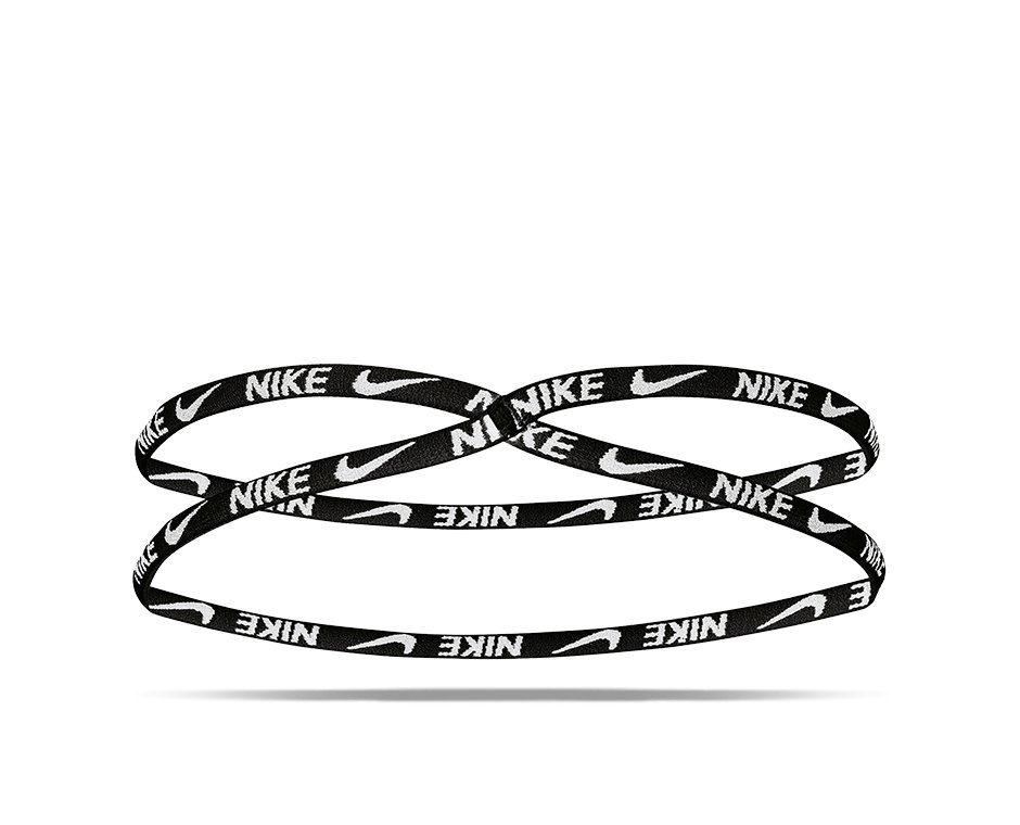 NIKE Fixed Lace Haarband Schwarz Weiss (010)