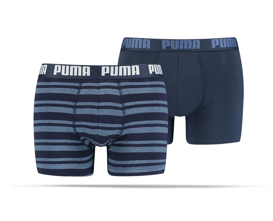 PUMA Heritage Stripe Boxer 2er Pack Blau (162)