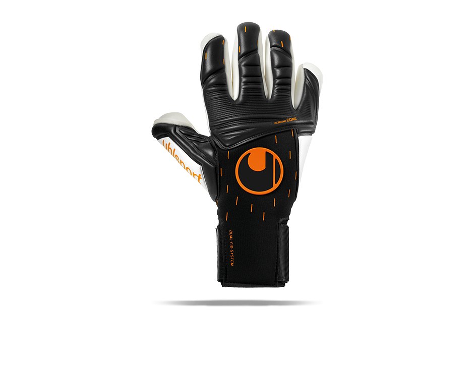 UHLSPORT Absolutgrip Finger Surround Speed Contact TW-Handschuhe Schwarz Weiss Orange (001)