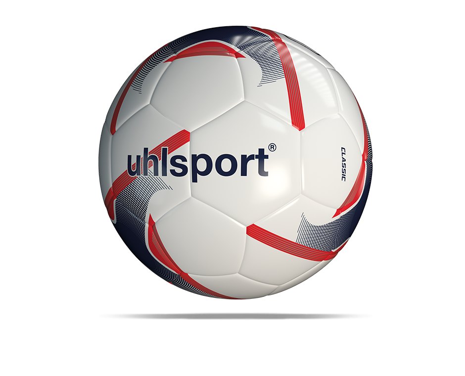 UHLSPORT Classic Trainingsball Weiss Blau Rot (003)