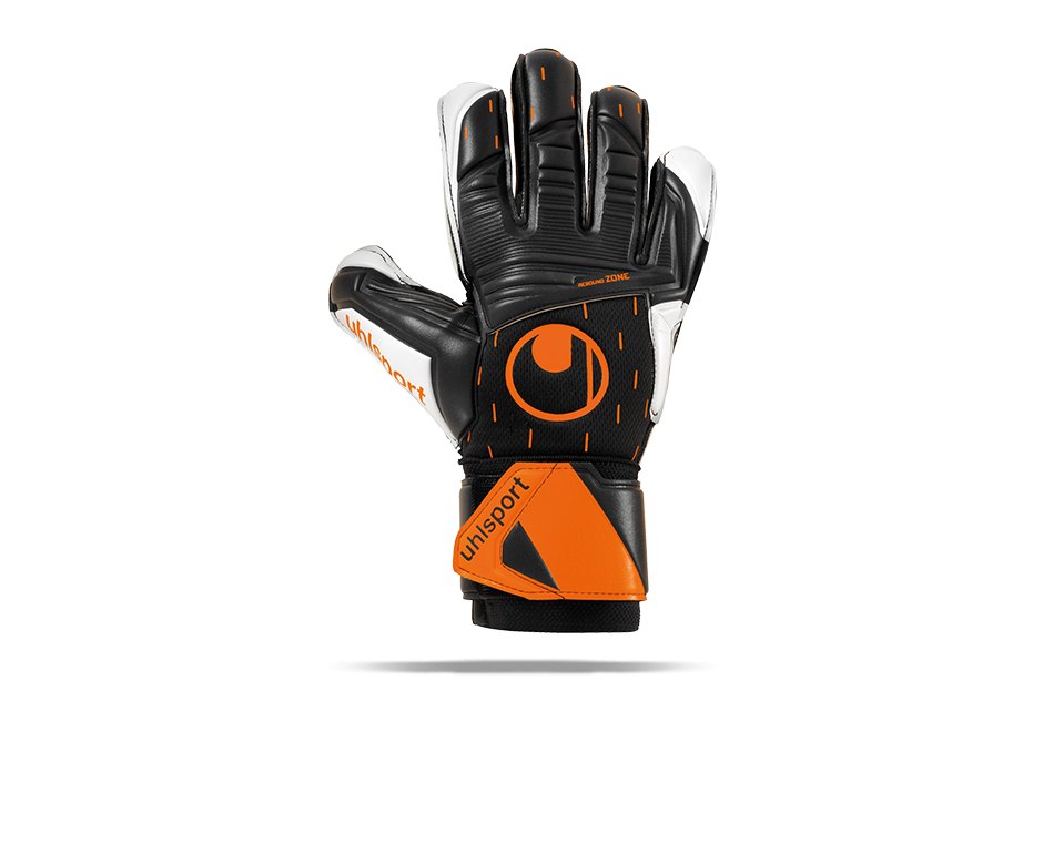 UHLSPORT Supersoft Speed Contact TW-Handschuhe Schwarz Weiss Orange (001)