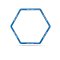 Cawila Hexa-Hoops Koordinationsleiter Set | 6er Set mit Tasche und 5 Clips | 49mm | Blau - blau