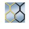 Cawila Tornetz HEXA 7,50x2,50m | Tiefe 2,0x2,0m | Maschenweite 12cm | Stärke 4mm | gelb/schwarz - gelb