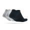 NIKE 3er Pack Socken Füsslinge Sneaker (901) - schwarz
