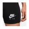 Nike Air Ribbed Short Damen Schwarz Weiss (010) - schwarz