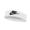 Nike Classic Wide Terry Stirnband Weiss F101 - weiss