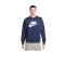 Nike Club Fleece Brushed Back Crew Sweatshirt (410) - blau