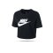 NIKE Essential Croped T-Shirt Damen (010) - schwarz