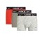 Nike Ultra Trunk Boxershort 3er Pack Grau Braun Rot FJUM - grau