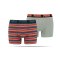 PUMA Heritage Stripe Boxer 2er Pack Rot Grau (010) - rot