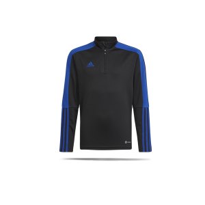 adidas-tiro-halfzip-sweatshirt-kids-schwarz-blau-hu0322-fussballtextilien_front.png