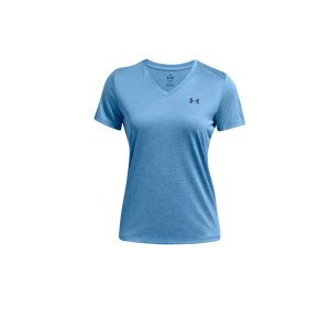 under-armour-tech-twist-t-shirt-damen-blau-1384227-fussballtextilien_front.png