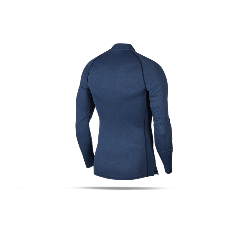 Download NIKE Pro Compression Mock Long Sleeve Shirt (451) in Blau