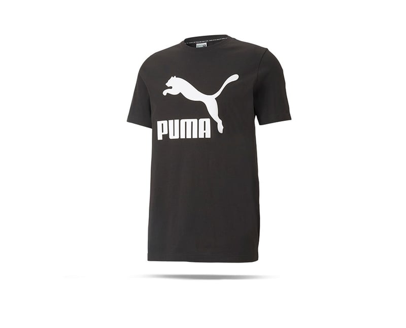 PUMA Classic | Lifestyle Freizeitkleidung T-Shirt | Schwarz Logo (001)