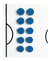 Cawila PRO Rundmagnet 10er Set 30mm Blau