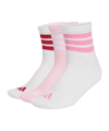adidas 3 Stripes Mid Cut 3er Pack Socken Weiß