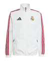 adidas Real Madrid Anthem Jacke Weiß - weiss