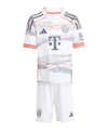 adidas FC Bayern München Mini Trikot Set Away 2025/2026 Kids Weiß - weiss