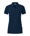 JAKO Organic Stretch Polo Shirt Damen Blau (900)