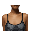 Nike AOP Crop Tanktop Damen Schwarz F010 - schwarz