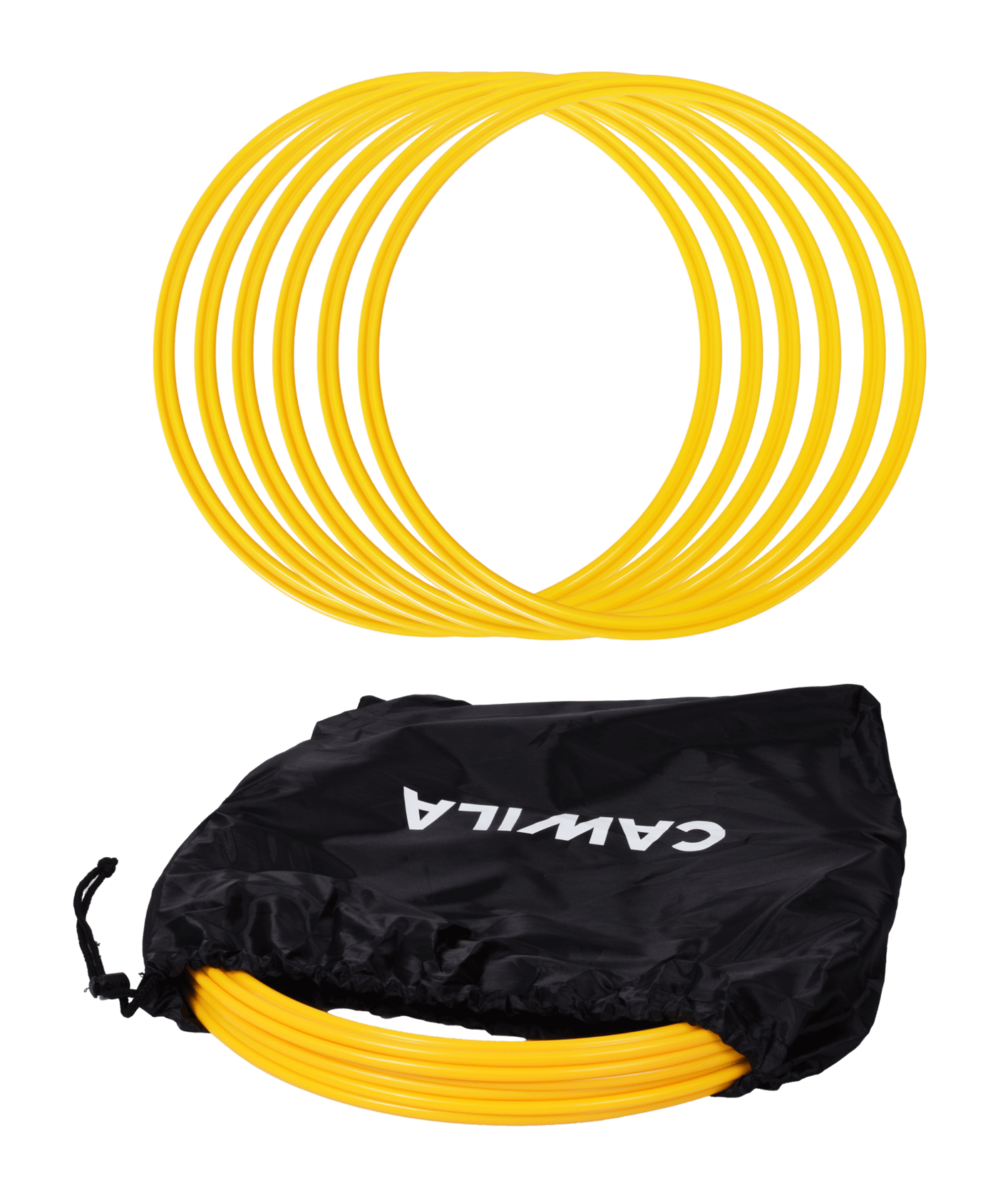Cawila Koordinationsringe 70cm | 6er Set | Gelb | inklusive Tasche - gelb