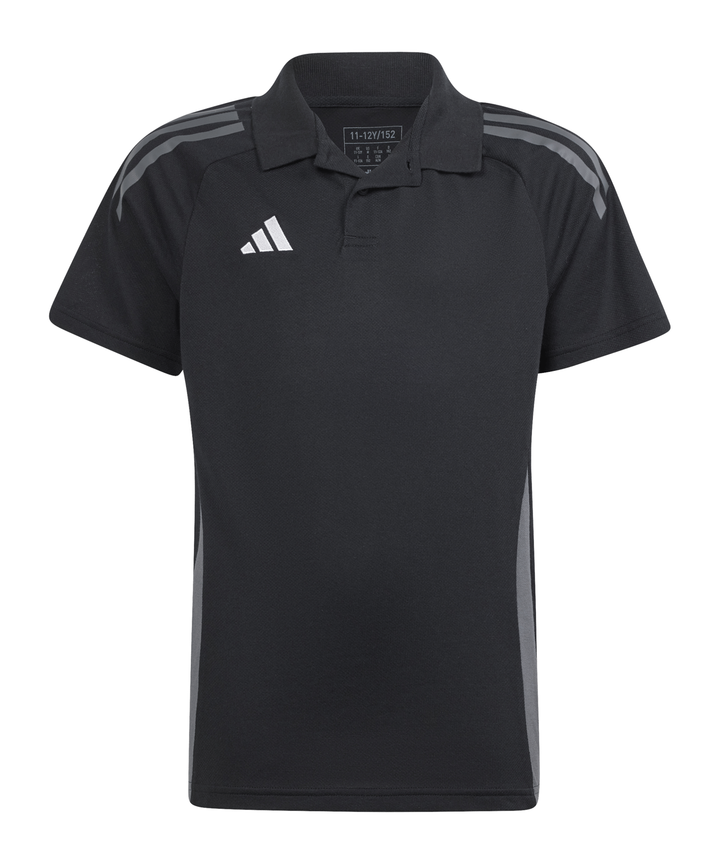 adidas Tiro 24 Competition Poloshirt Kids Schwarz Grau - schwarz