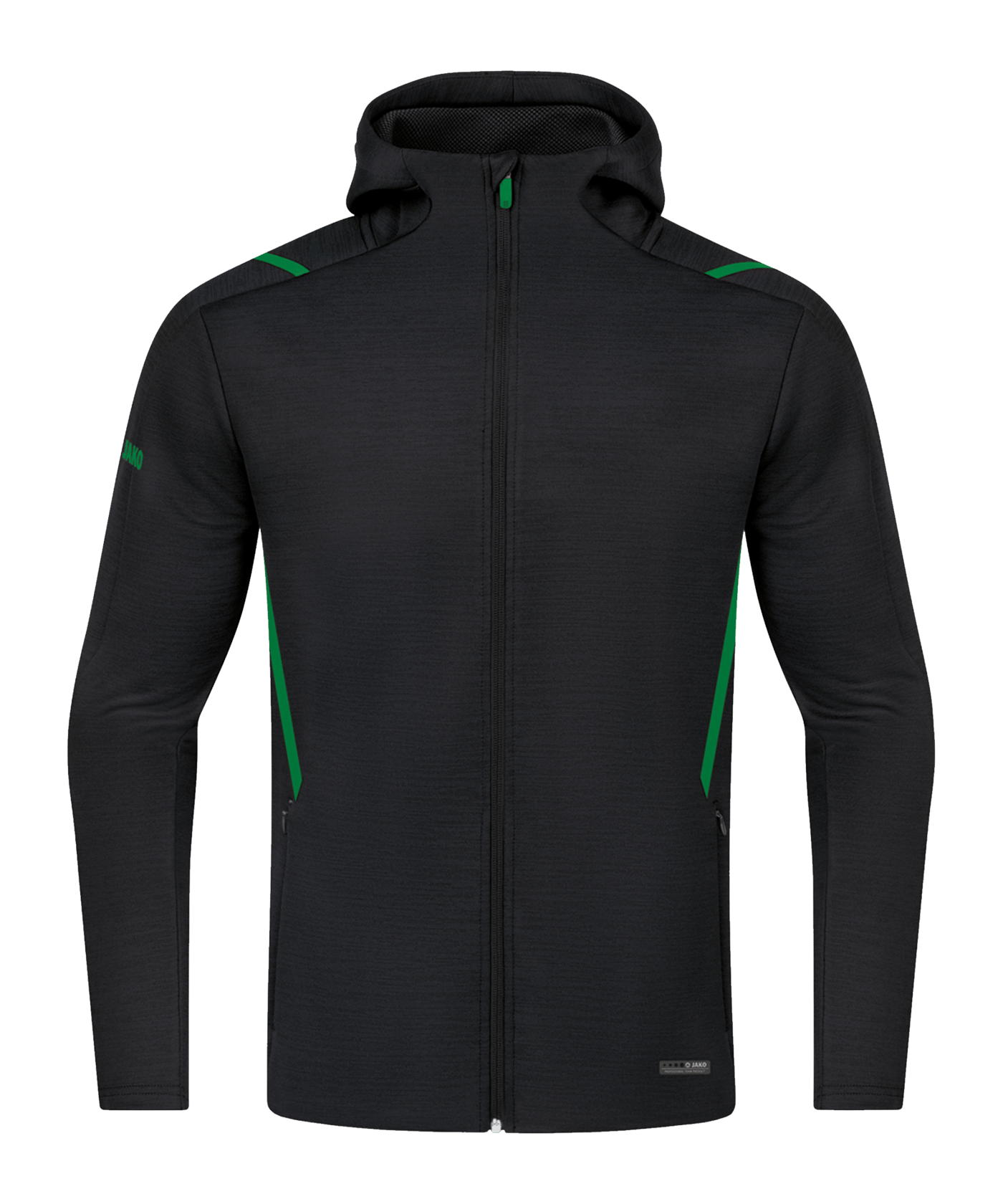 JAKO Challenge Freizeit Kapuzenjacke Grün (503) - schwarz