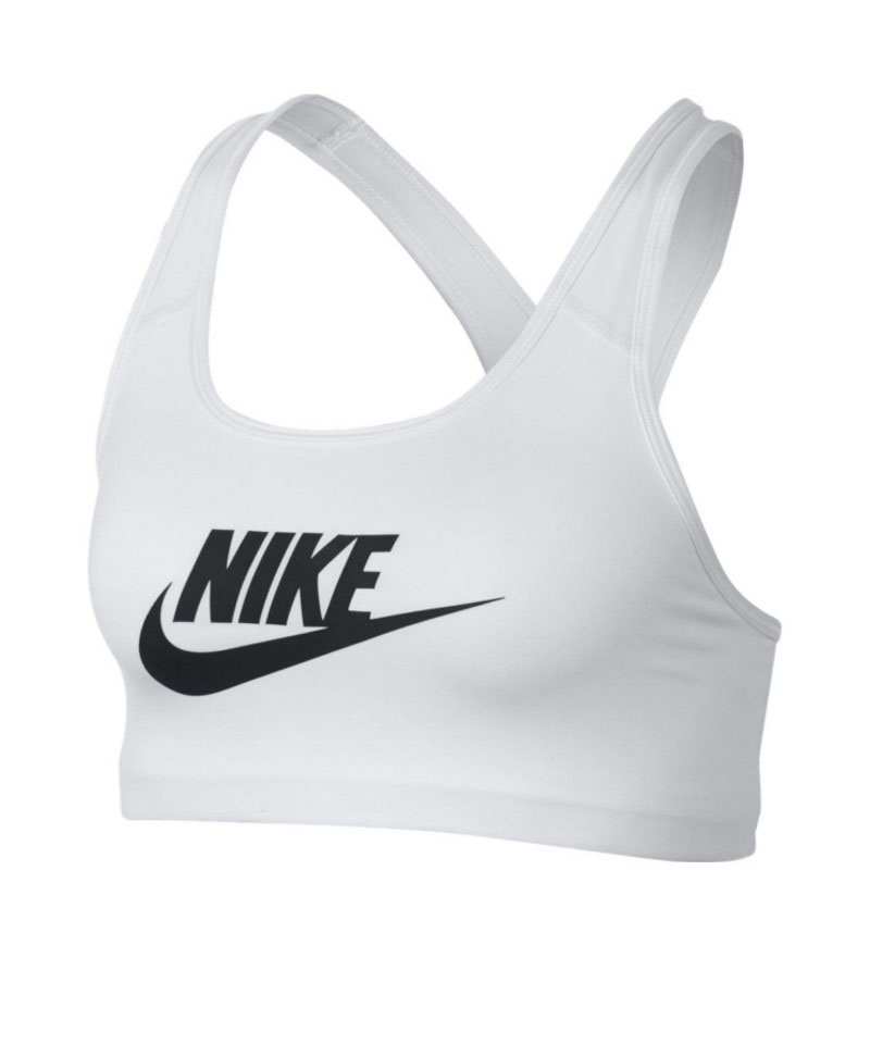 NIKE Futura Swoosh Bra Sport-BH Damen (100) - weiss