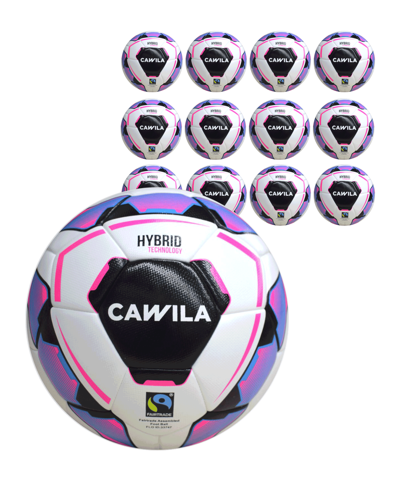 Cawila MISSION HYBRID LITE Fairtrade 350g Trainingsball 12x Gr. 5 - weiss