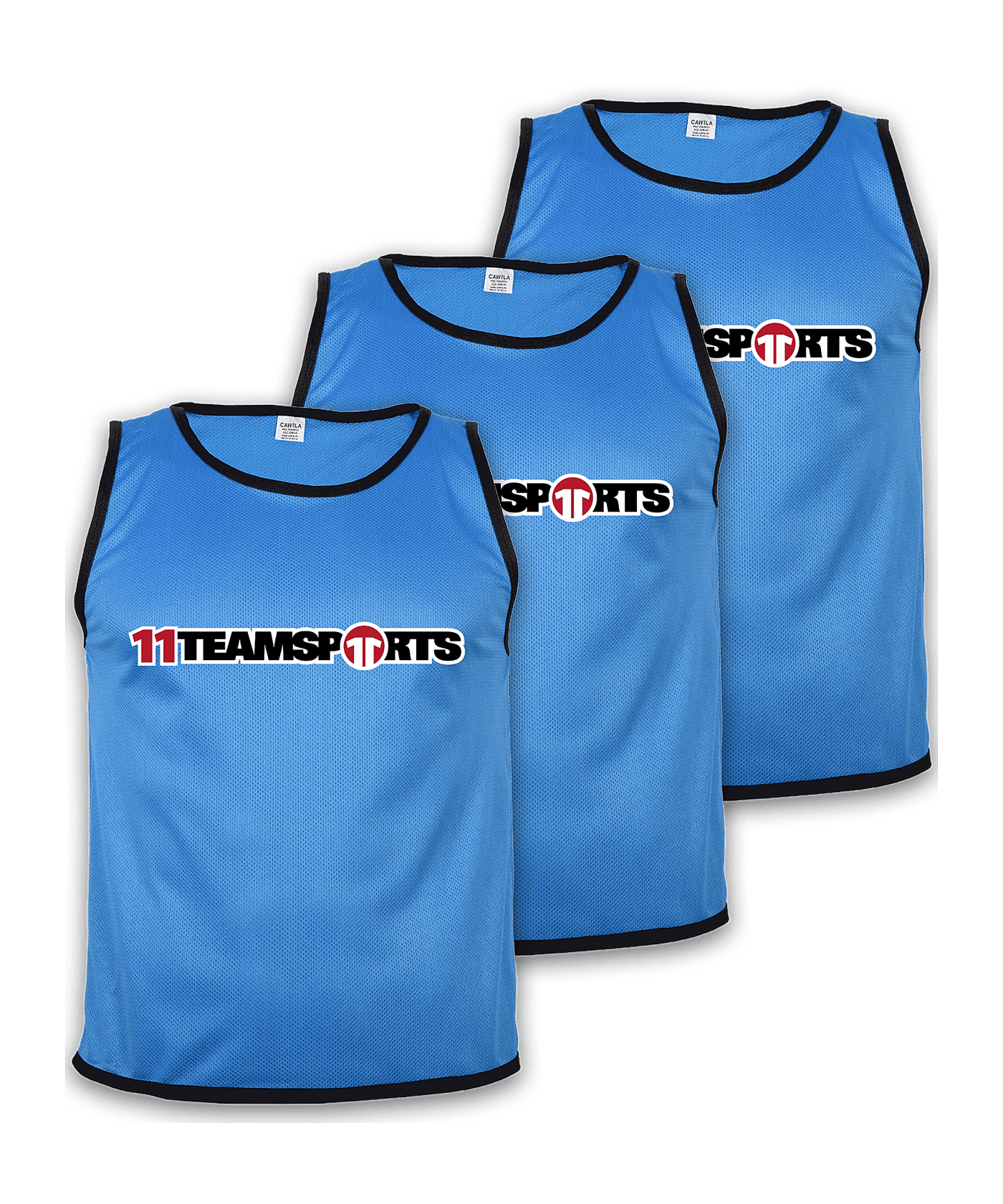 Cawila Leibchen 11teamsports 3er Set Blau | Kennzeichnungshemden - blau