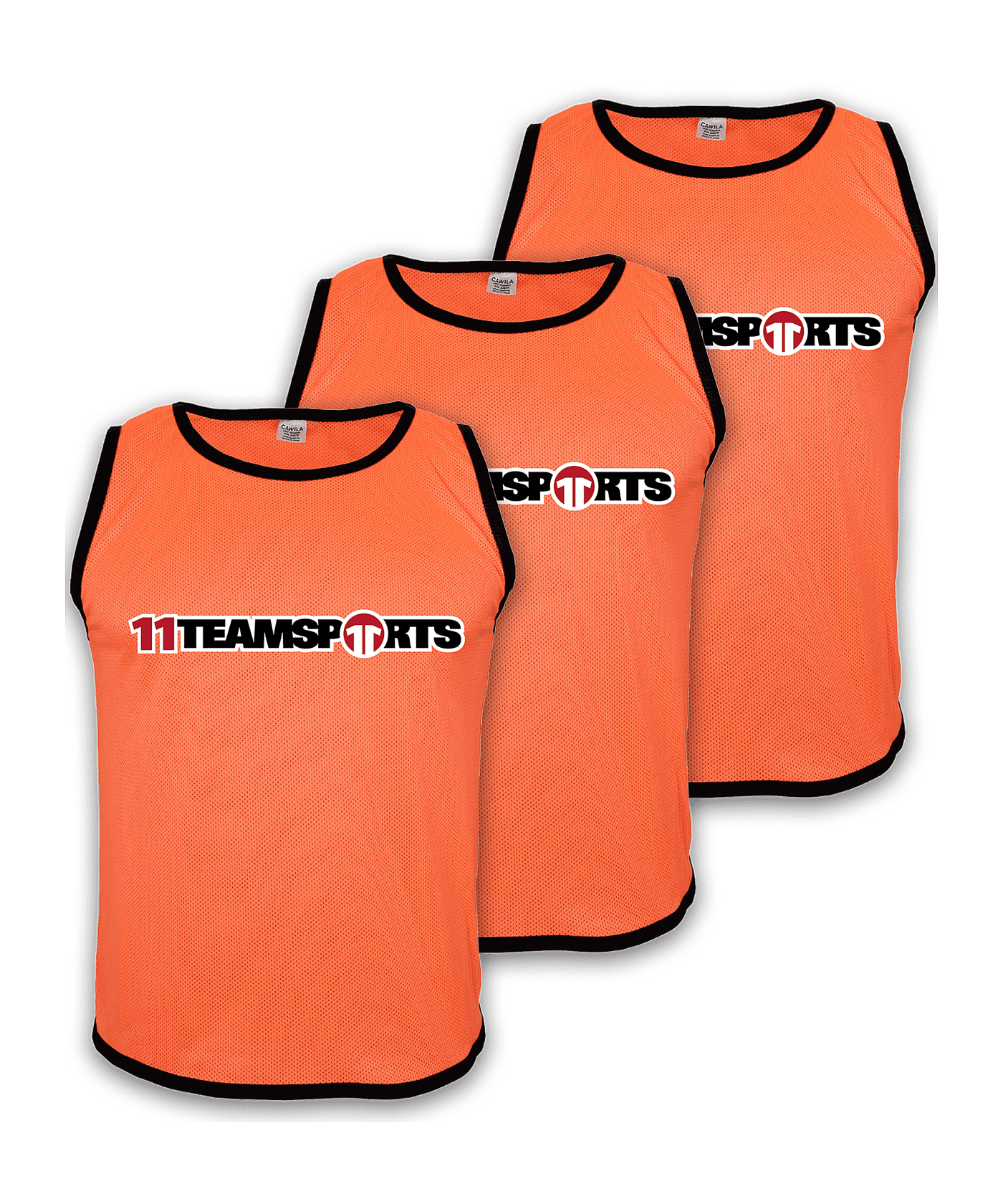 Cawila Leibchen 11teamsports 3er Set Orange | Kennzeichnungshemden - orange