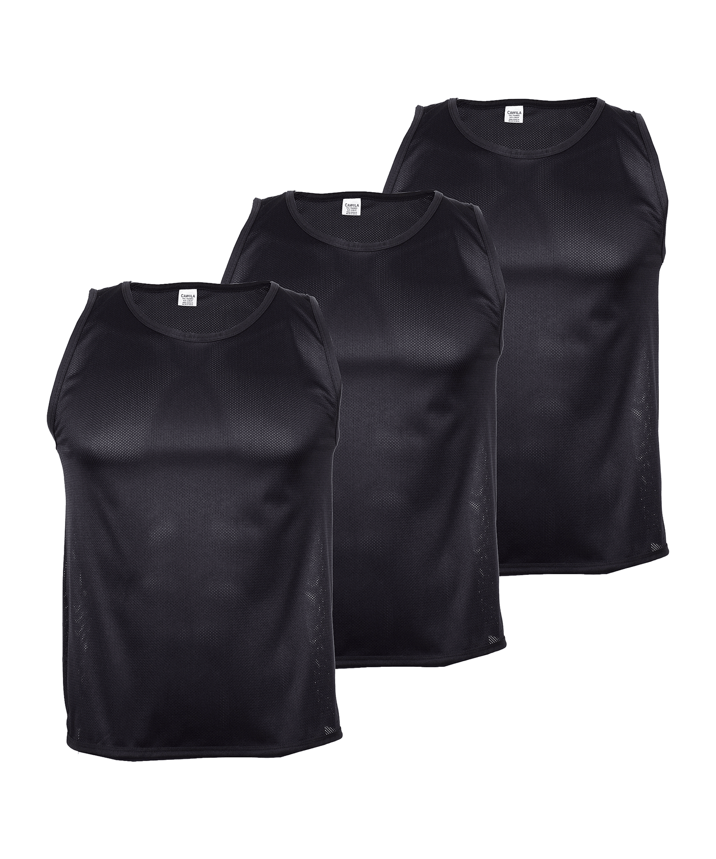 Cawila BIB Kennzeichnungshemden 3er Set | Schwarz | Kids - schwarz