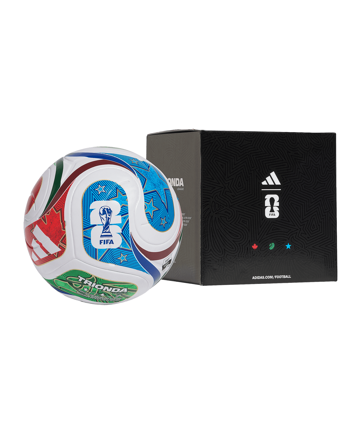 adidas World Cup 26 Trionda League BOX Trainingsball Weiß - weiss