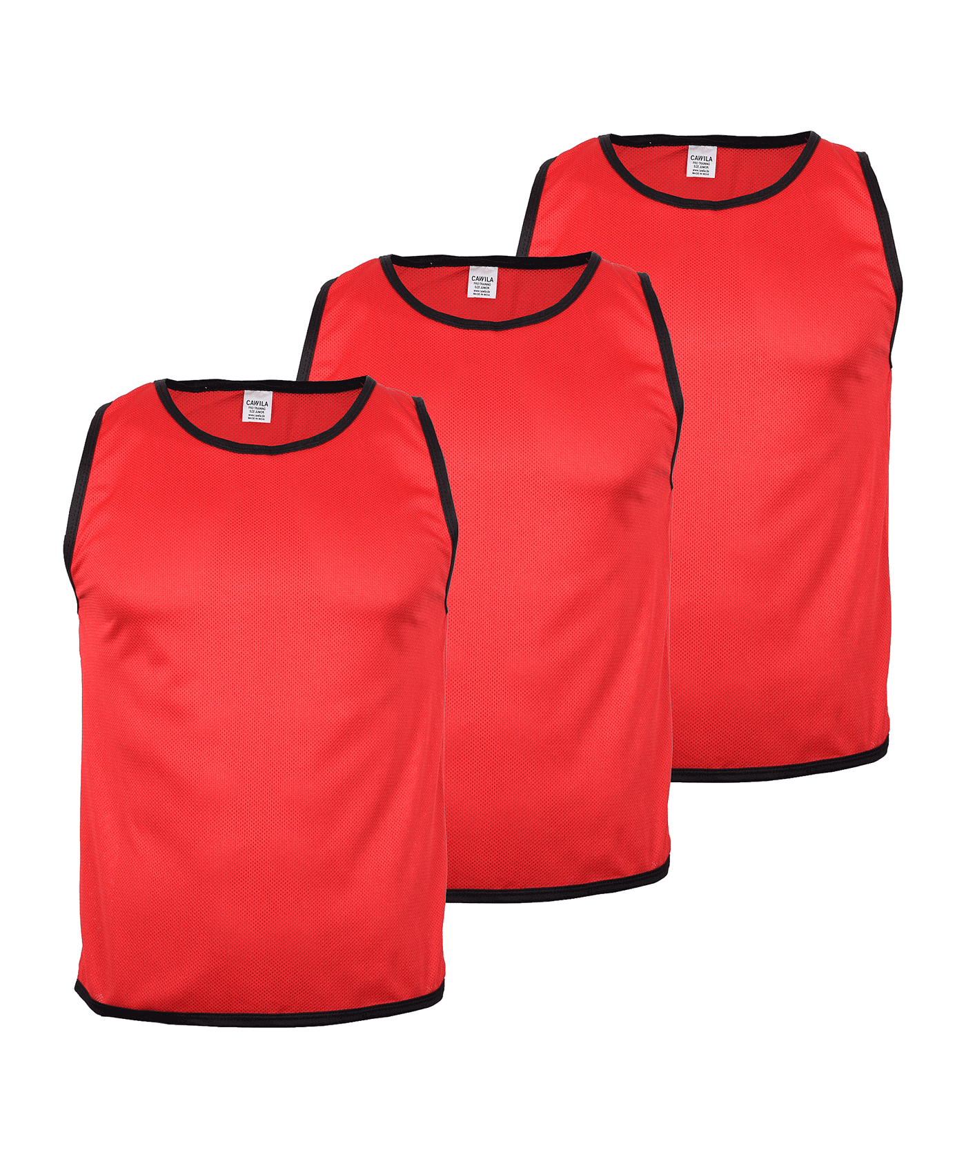 Cawila BIB Kennzeichnungshemden 3er Set | Rot | Kids - rot