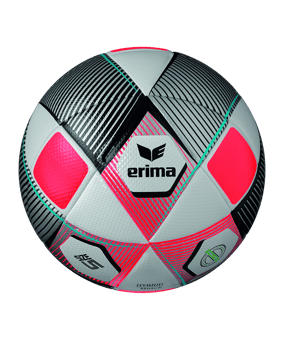 Erima Hybrid Match Spielball Silber Rot - silber