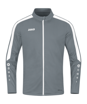 JAKO Power Polyesterjacke Kids Grau Weiss F840 - grau