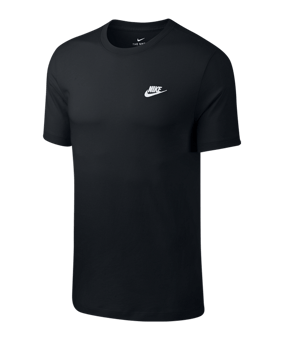 Nike Club T-Shirt Schwarz Weiss (013) - schwarz