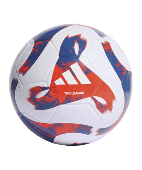 adidas Tiro League Trainingsball Weiss Blau Orange (HT2422) - weiss