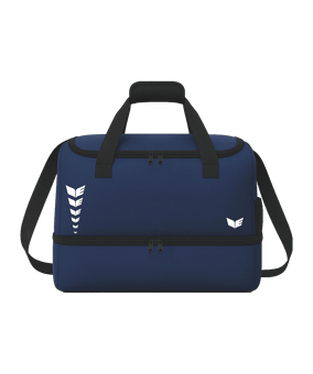 Erima INTRO LINE S with bottom case Tasche Dunkelblau F7232622s - weiss