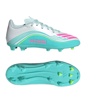 adidas F50 League FG/MG Messi Aurora Radiante Kids Weiß - weiss