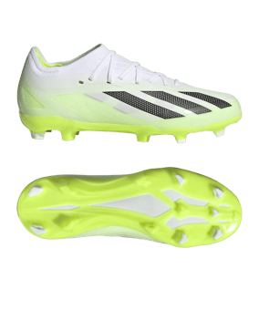 adidas X Crazyfast.1 FG Crazyrush Kids Weiss Schwarz Gelb - weiss