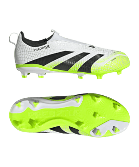 adidas Predator League Laceless FG Kids Weiß - weiss