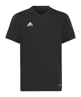 adidas Entrada 22 T-Shirt Kids Schwarz (HC0443) - schwarz