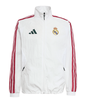 adidas Real Madrid Anthem Jacke Weiß - weiss
