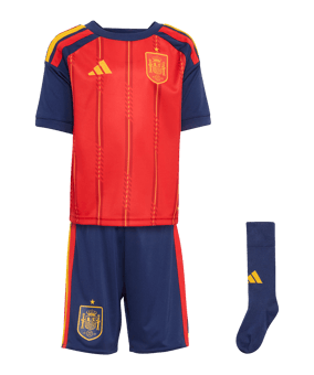 adidas Spanien Mini Trikot Set Home WM 2026 Kids Rot - rot