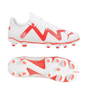 PUMA FUTURE Play FG/AG Breakthrough Jr Kids Weiss Rot Schwarz F01 - weiss